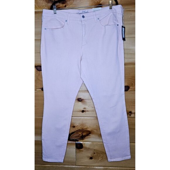 NEW NWT WOMEN 18/34R UNIVERSAL THREAD HIGH RISE SKINNY JEANS PEACH PANTS STRETCH - Picture 1 of 15
